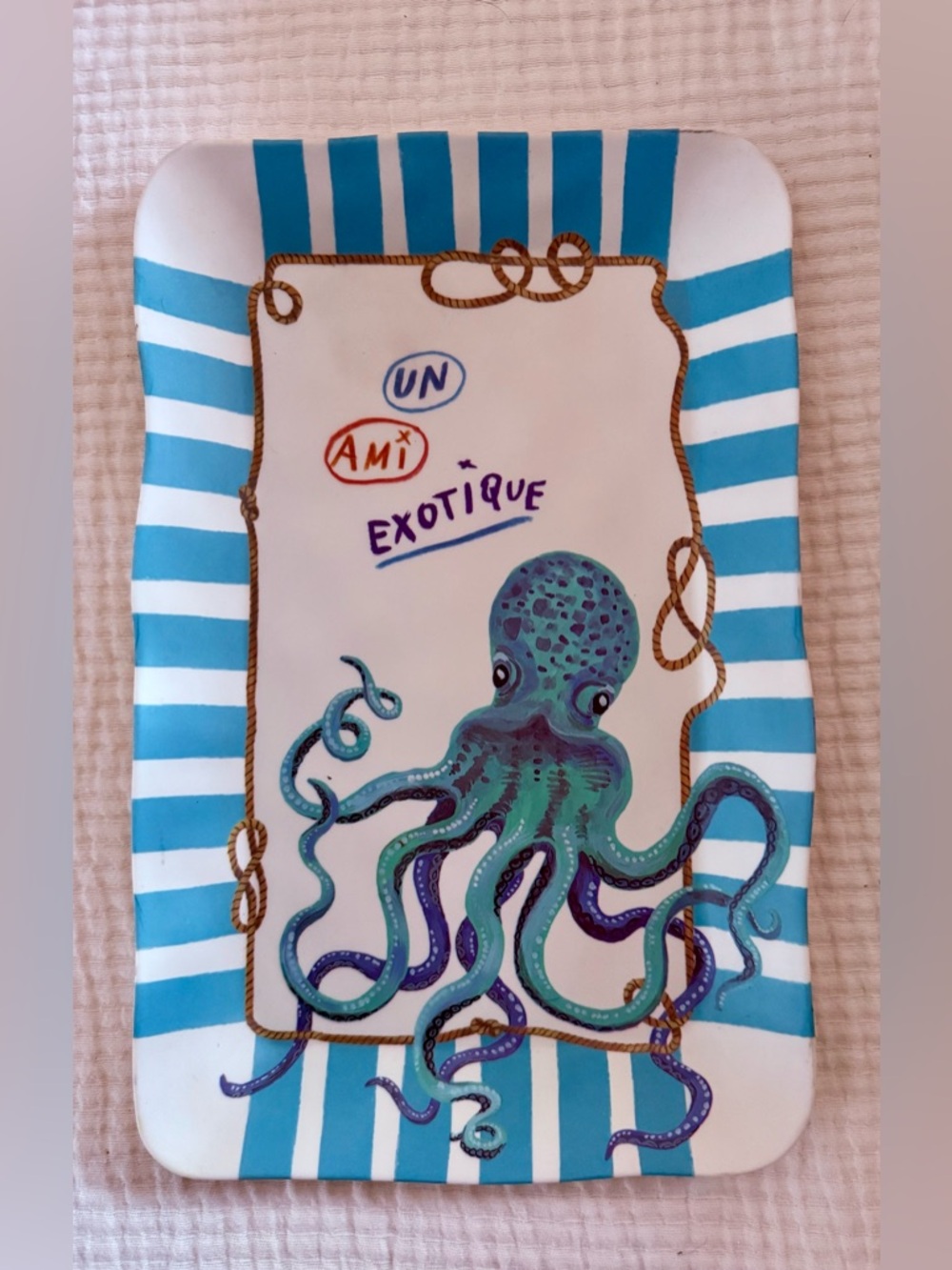 Anthropologie x Nathalie Lété Melamine  Octopus Tray NWOT
